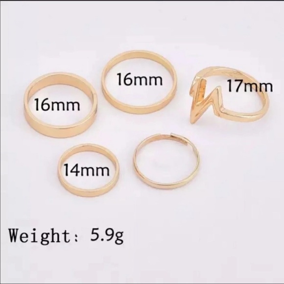 5pc‎ Midi Rings Above Knuckle Finger Band - Picture 5 of 6